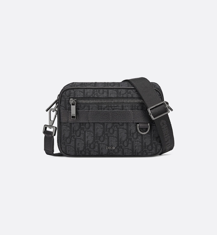 Black Mini Safari Bag with Strap Q7007