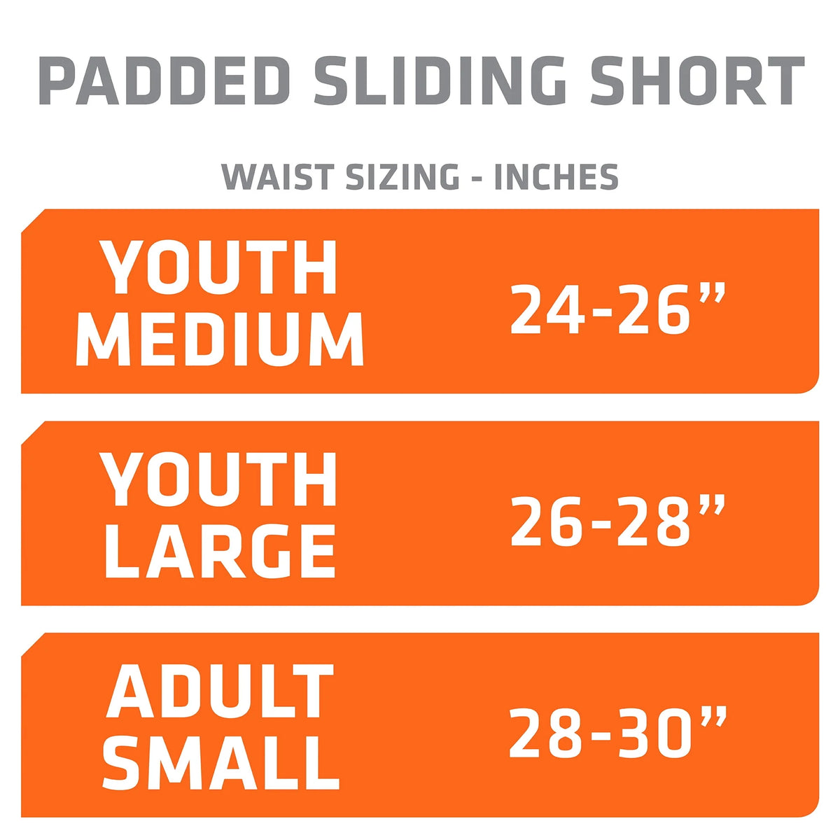 Padded Baseball Sliding Short White Youth Medium S1338