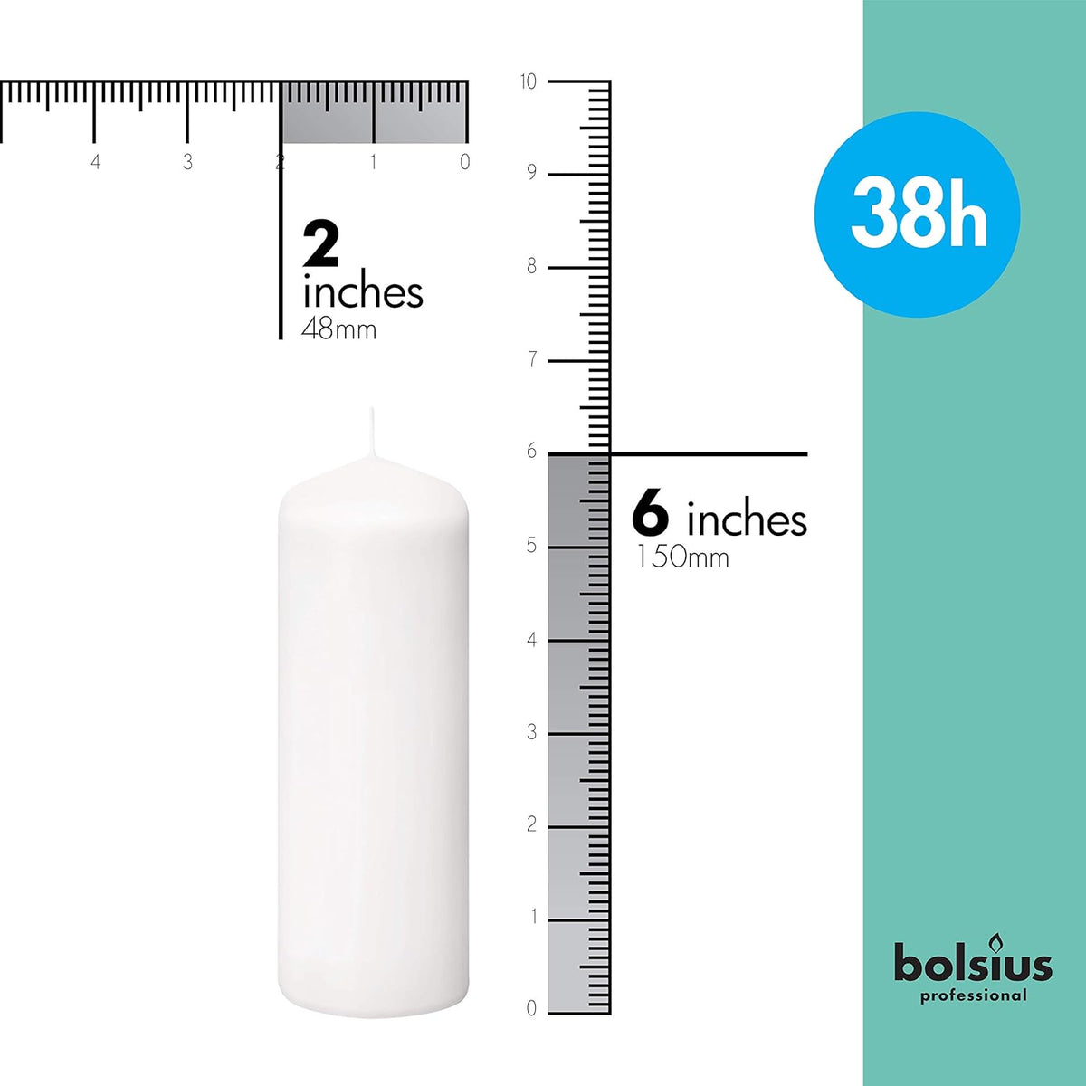 White Pillar Candles Set of 20 Unscented Dripless C185653