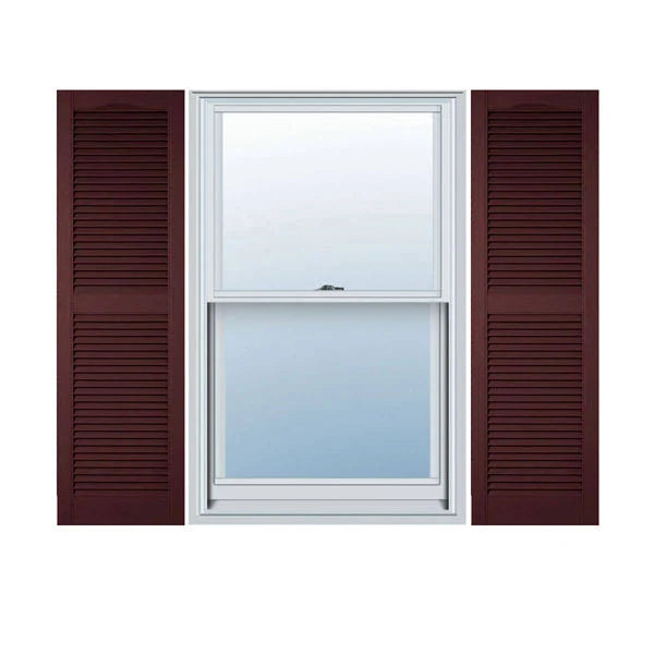 Bordeaux Vinyl Open Louver Shutters A6778
