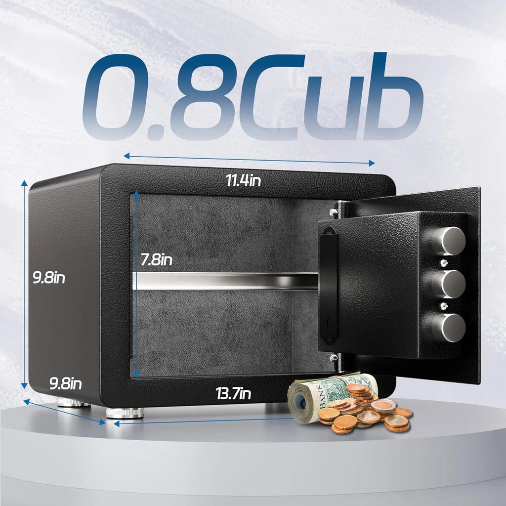 0.8 Cubic Feet Steel Security Safe with Lock Box K146669