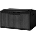 100 Gallon Resin Lockable Storage Box Black X112