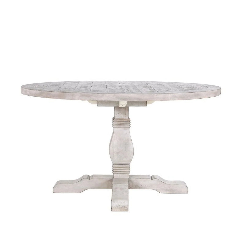 55" Round Solid Pine Wood Dining Table F481765