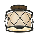 Aged Pewter Semi-Flush Mount Light D838564