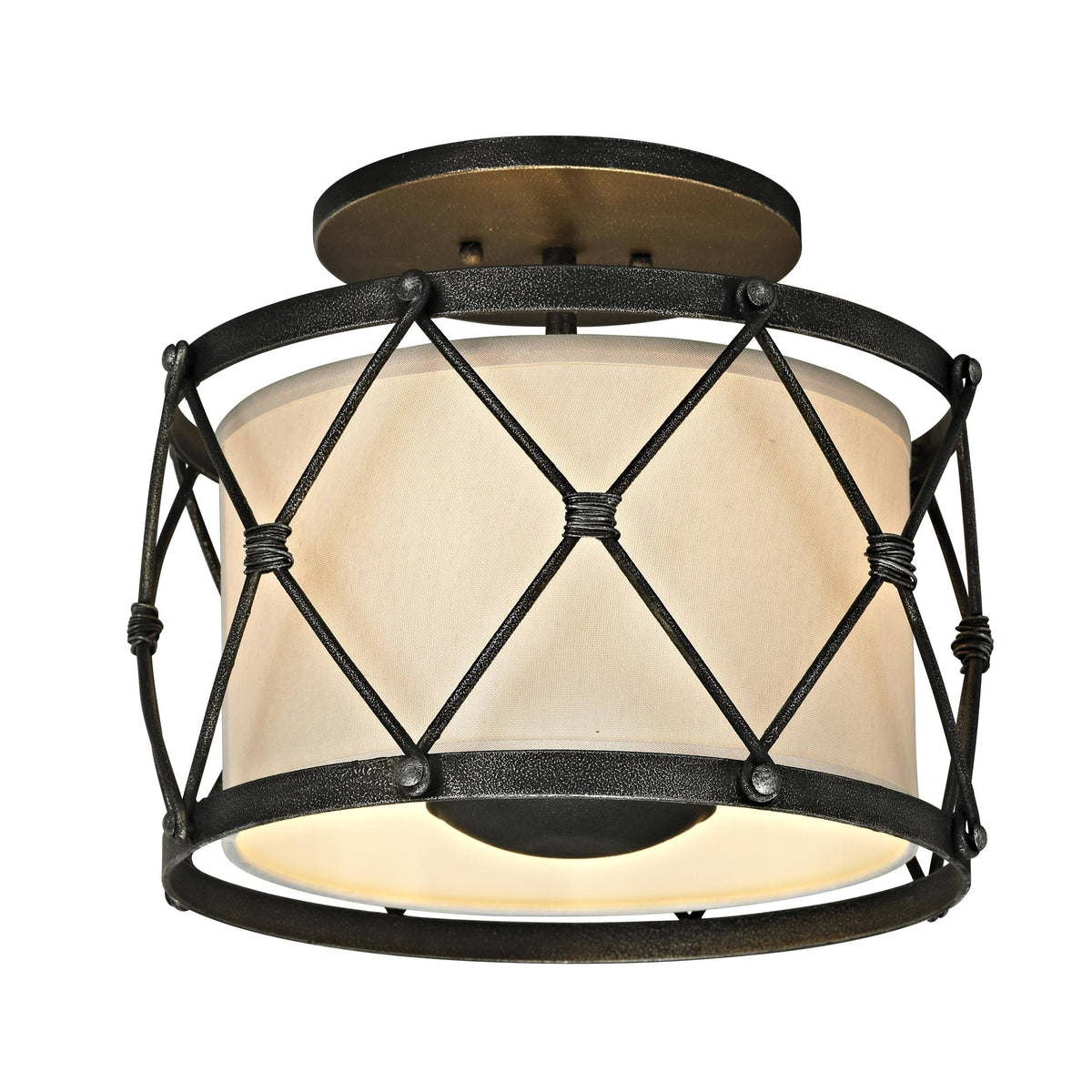 Aged Pewter Semi-Flush Mount Light D838564