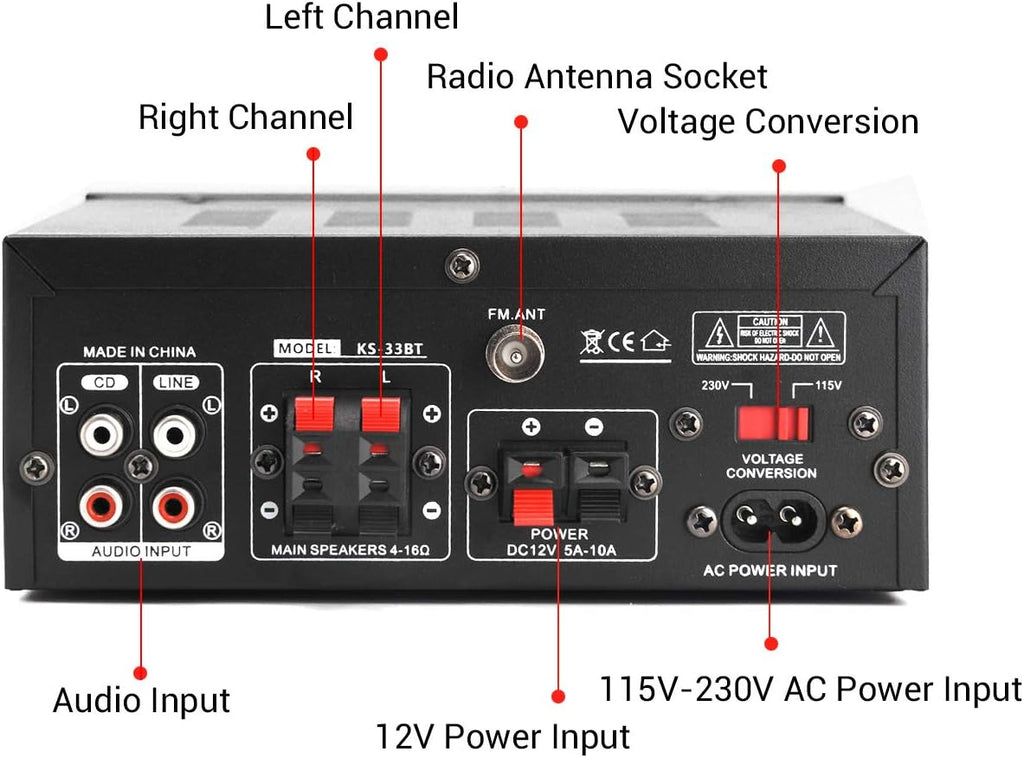 60Wx2 Bluetooth Power Amplifier X431485