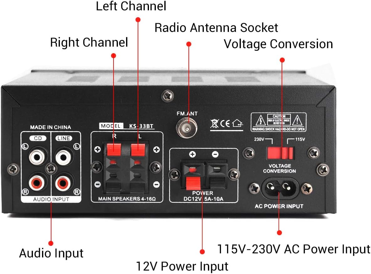 60Wx2 Bluetooth Power Amplifier X431485