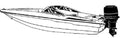 Boat Cover for Ski Boats with Low Profile Windshield C77378
