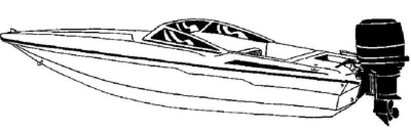 Boat Cover for Ski Boats with Low Profile Windshield C77378