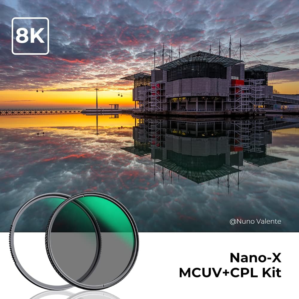 82mm Circular Polarizers Filter & MC UV Protection Filter Kit (2 pcs) with Lens Cap, 28 Multi-Layer Coatings Z6497