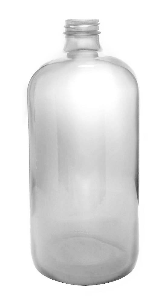 32 oz Clear Glass Boston Round Growler T18946