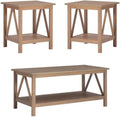 Driftwood Coffee Table and 2 End Tables Set B848