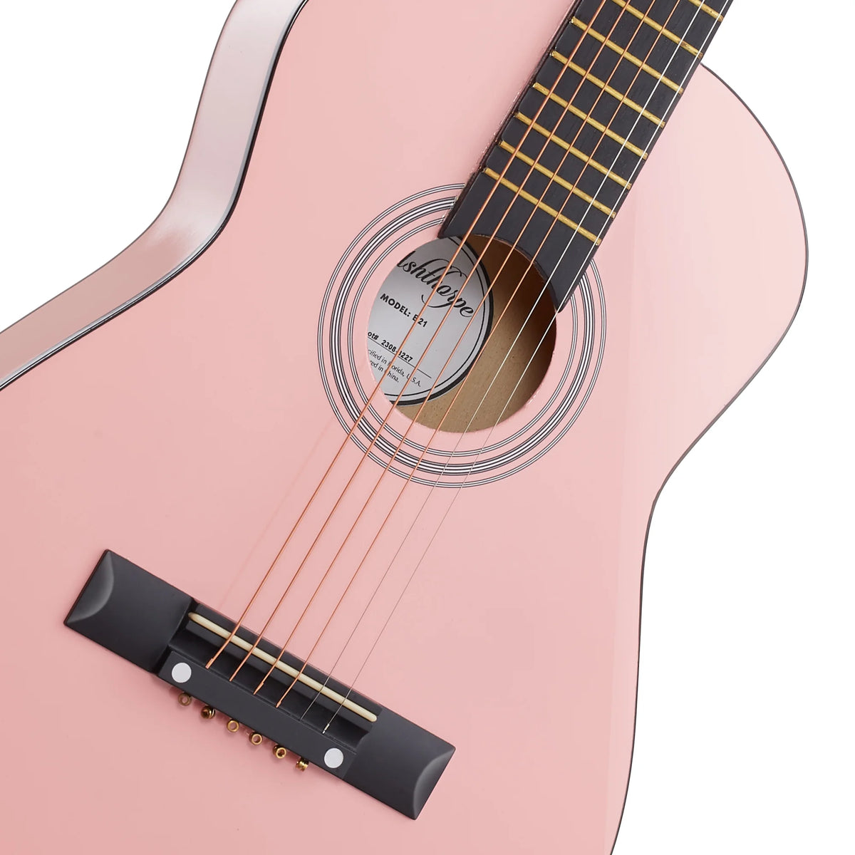 30-Inch Beginner Acoustic Guitar Starter Package, Pink K8017
