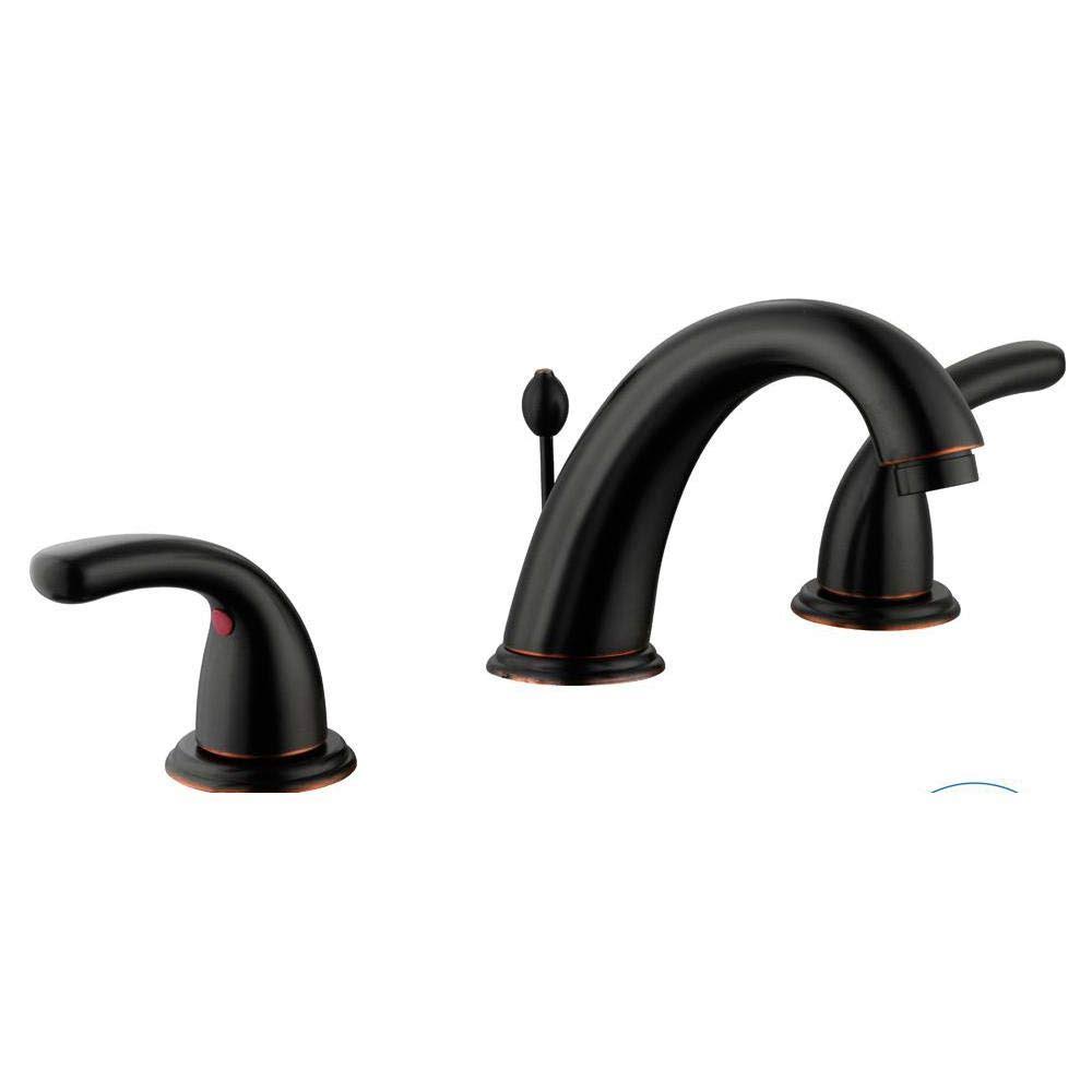 Bronze 2-Handle High-Arc Bathroom Faucet Z812658