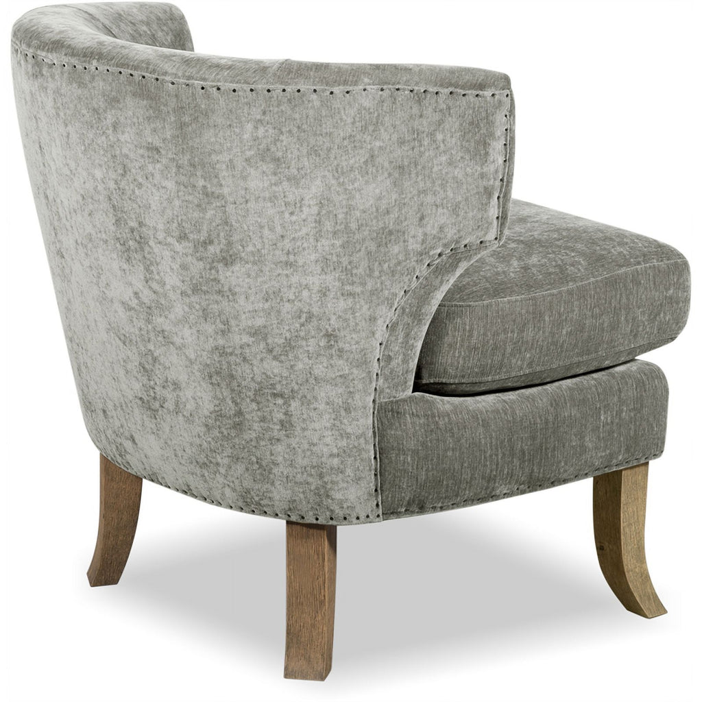 Smoke Gray Crushed Velvet Wingback Chair E6781