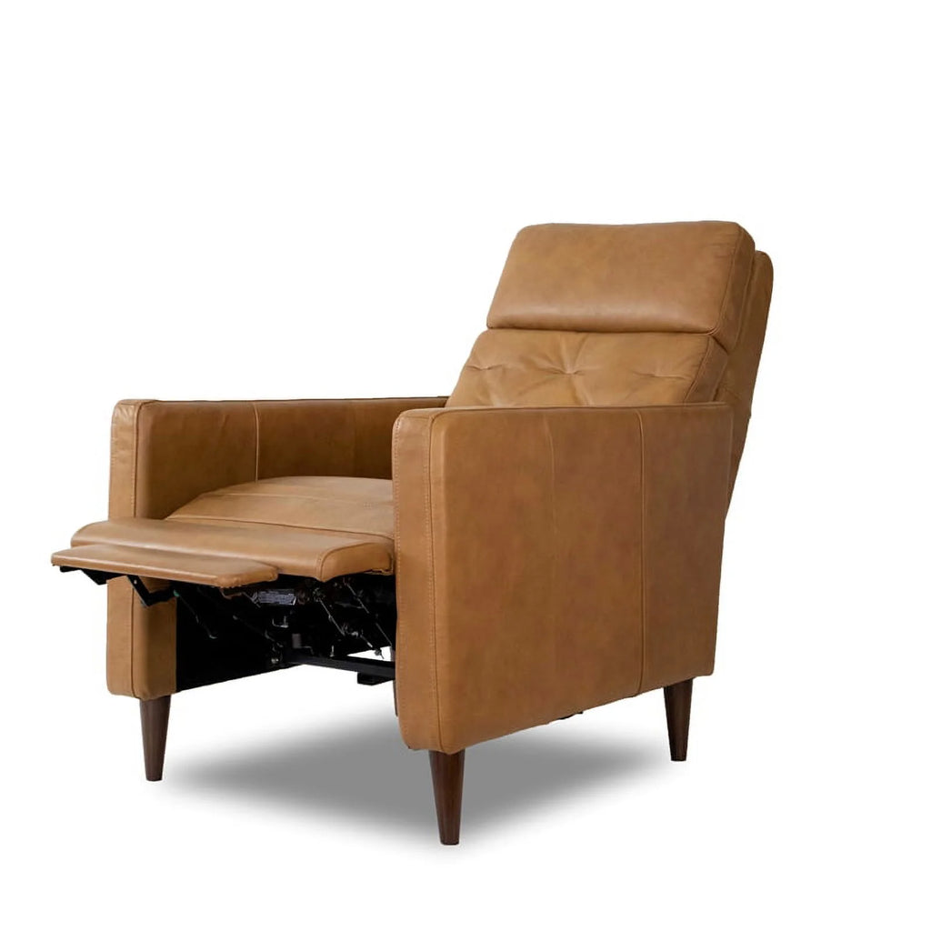 Cognac Brown Leather Recliner Set A737