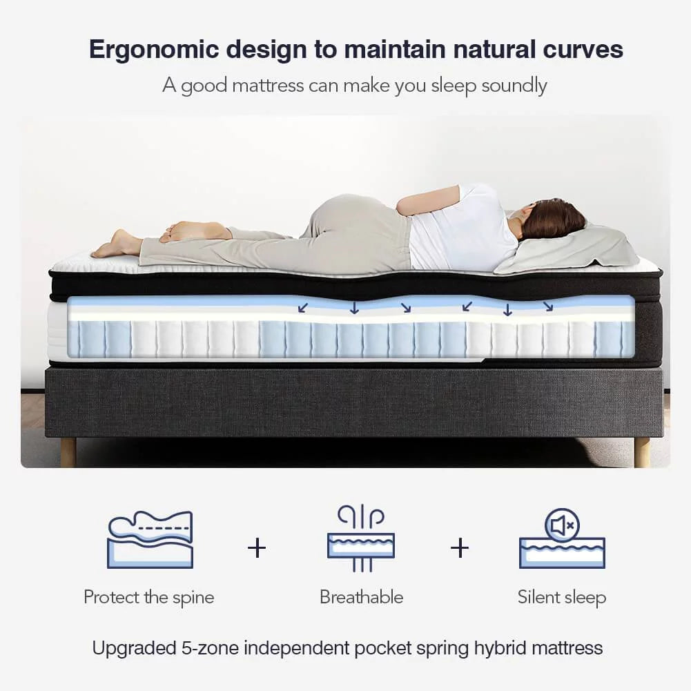 Queen Size Firm 10-Inch Hybrid Mattress A98393