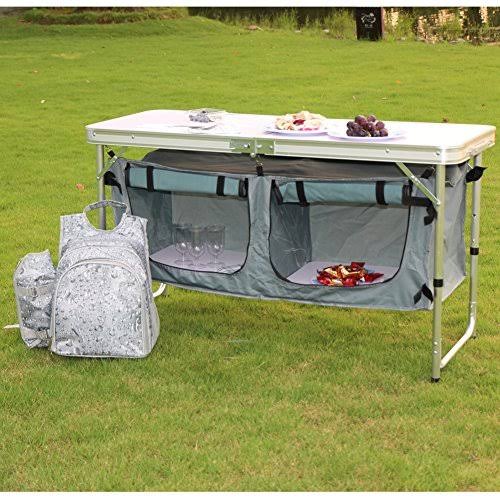 Camping Table with Adjustable Legs H82895