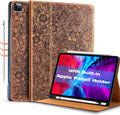 Brown Cowhide iPad Pro 11 Case with Pencil Holder F845