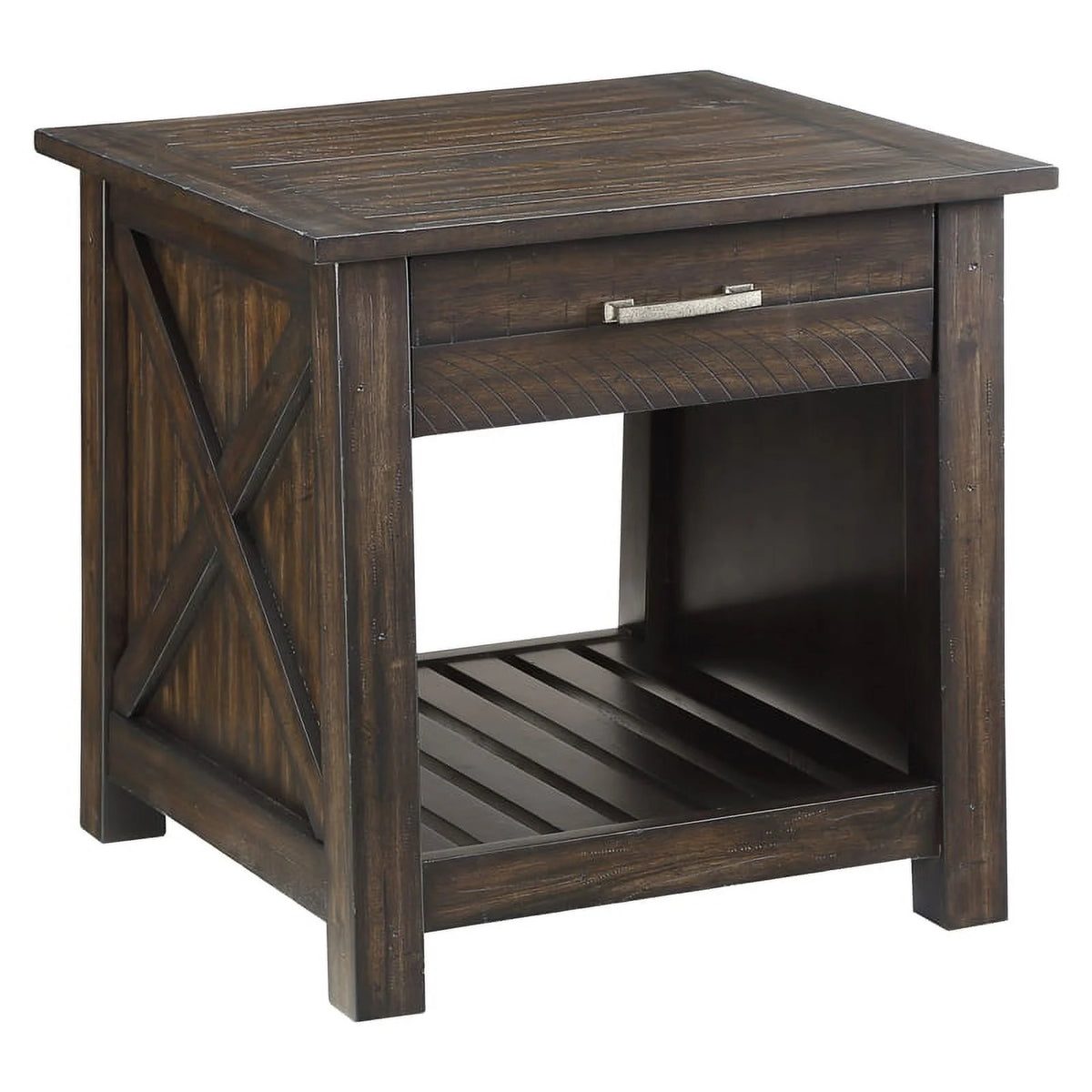 Wood End Table in Dark Brown H653926