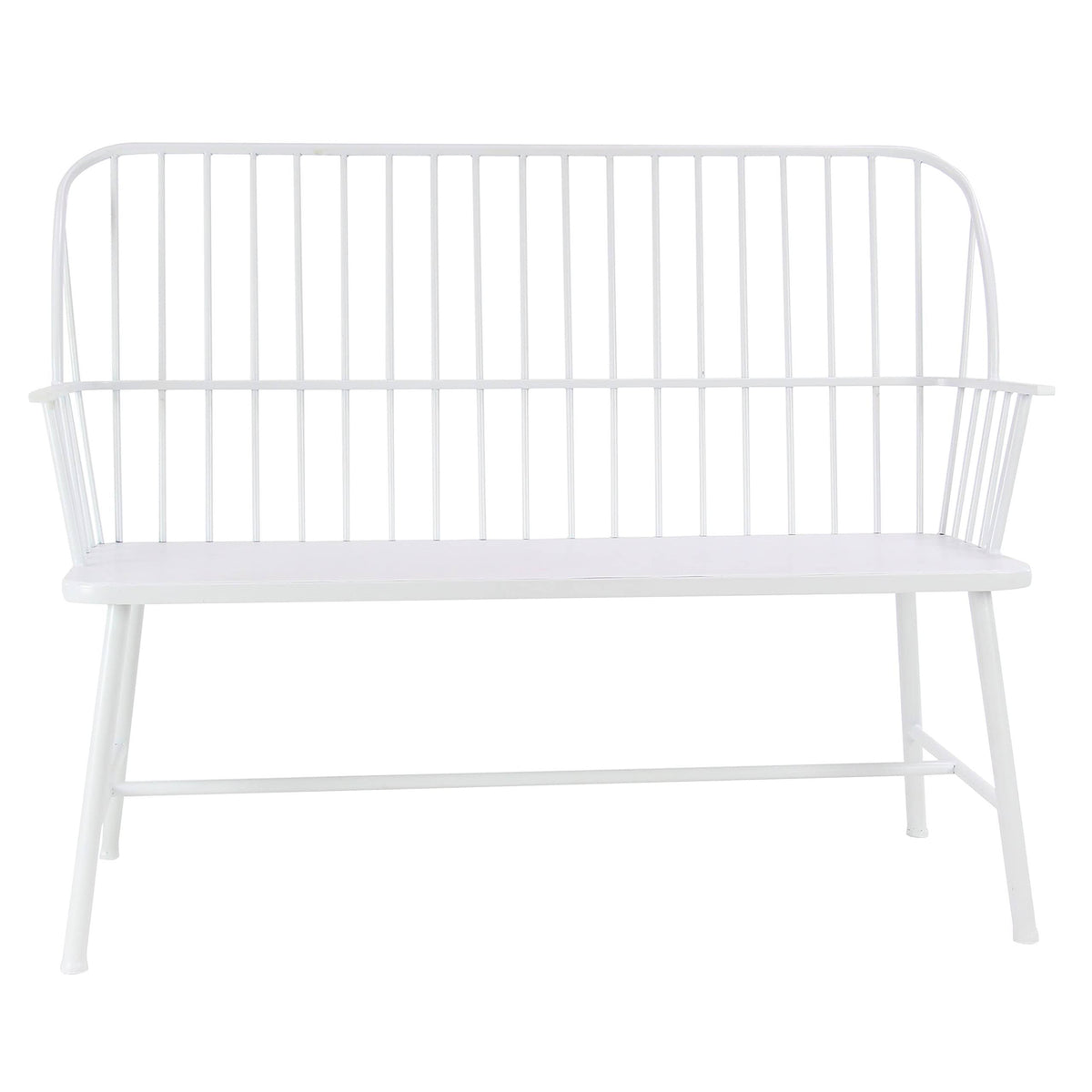 White Iron Patio Bench A863610