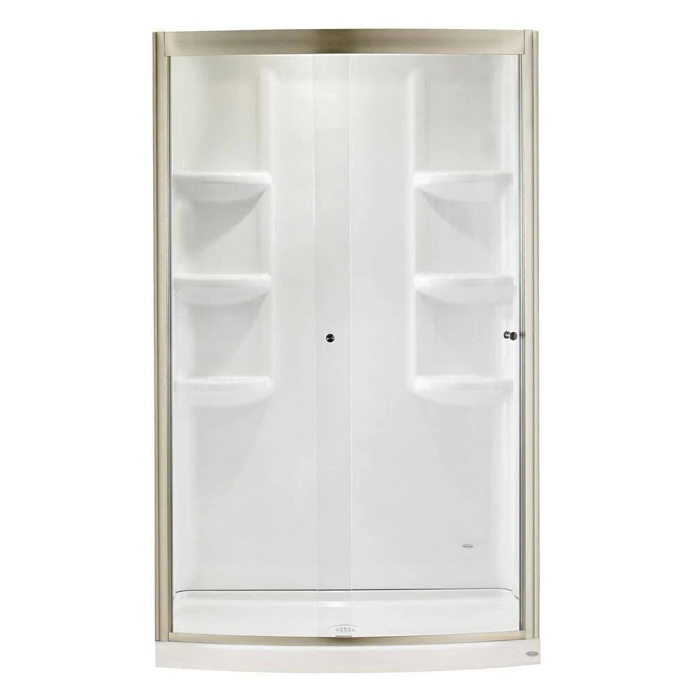 3-Piece Direct-to-Stud Shower Wall in Arctic White J7588