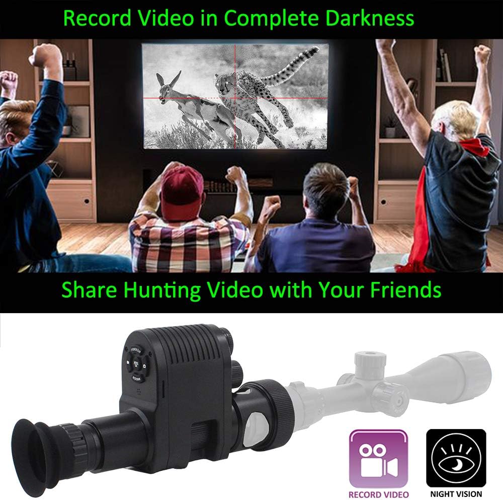 720p HD Digital Hunting Night Vision Scope Camcorder Monocular with 850nm Infrared IR Flashlight and 32G TF Card I2444
