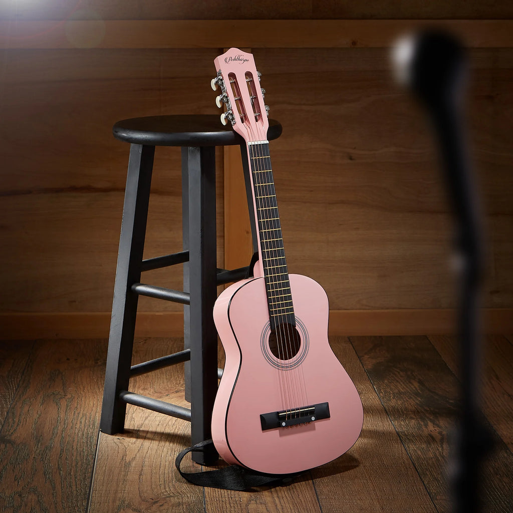 30-Inch Beginner Acoustic Guitar Starter Package, Pink K8017