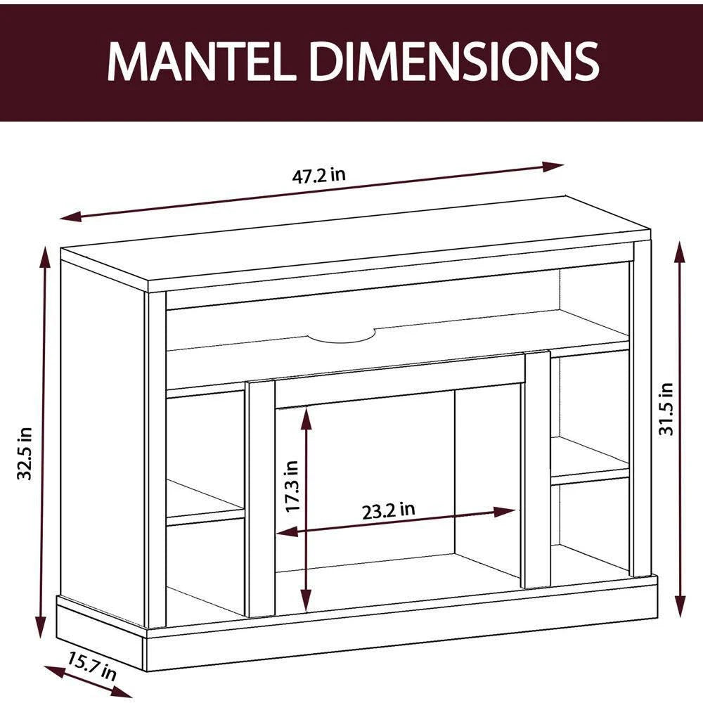 Mahogany Electric Fireplace with Multi-Color LED Insert U12703