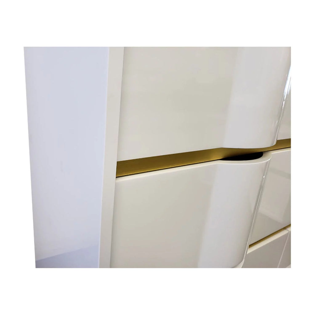 White 6 Drawer Poplar Wood Dresser Y710336