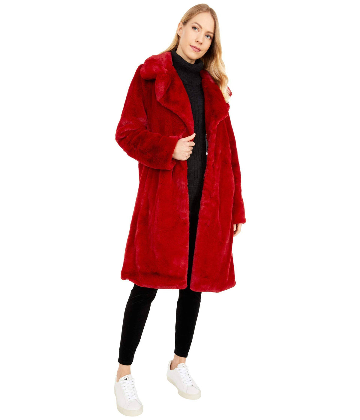 Sangria Faux Fur Bunny Coat Z121127
