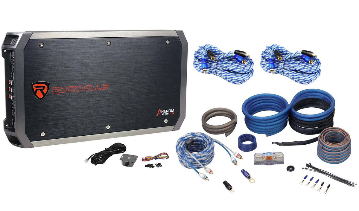 1600W RMS 5 Channel Car Amplifier with Amp Kit H139790