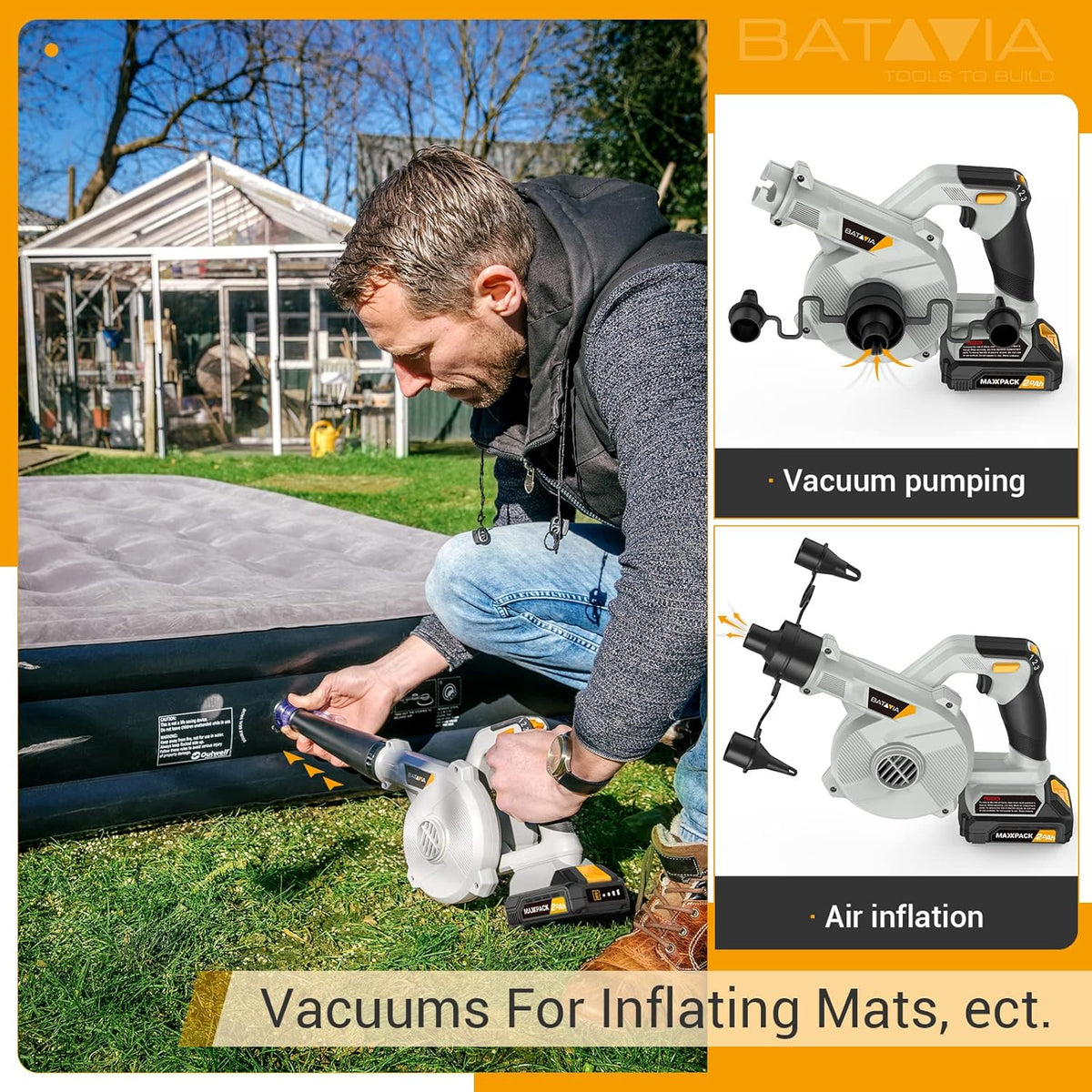 20V Cordless Electric Leaf Blower & Vacuums with Charger & 2.0Ah Lithium Battery M363828