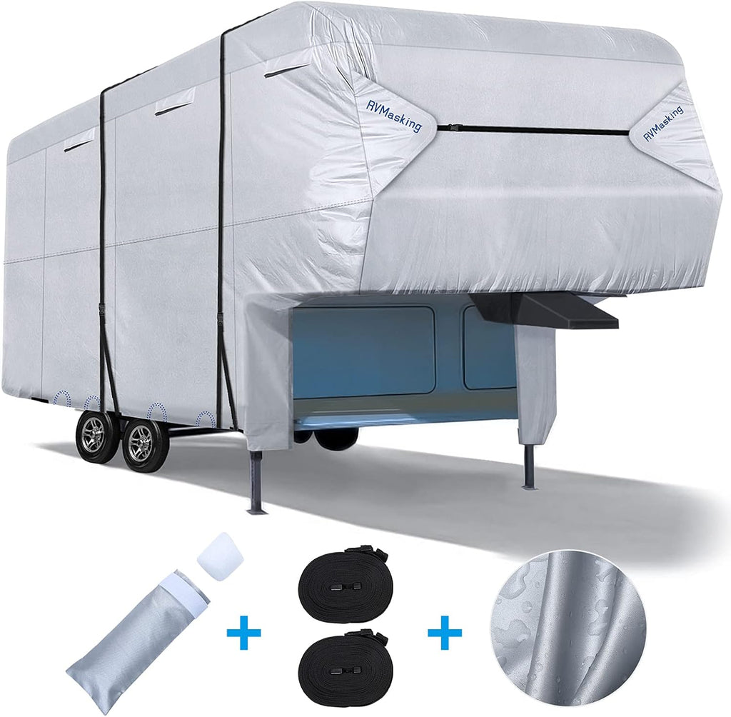 Rip-Stop 5th Wheel RV Cover Waterproof Polyester Pack of 2 U582