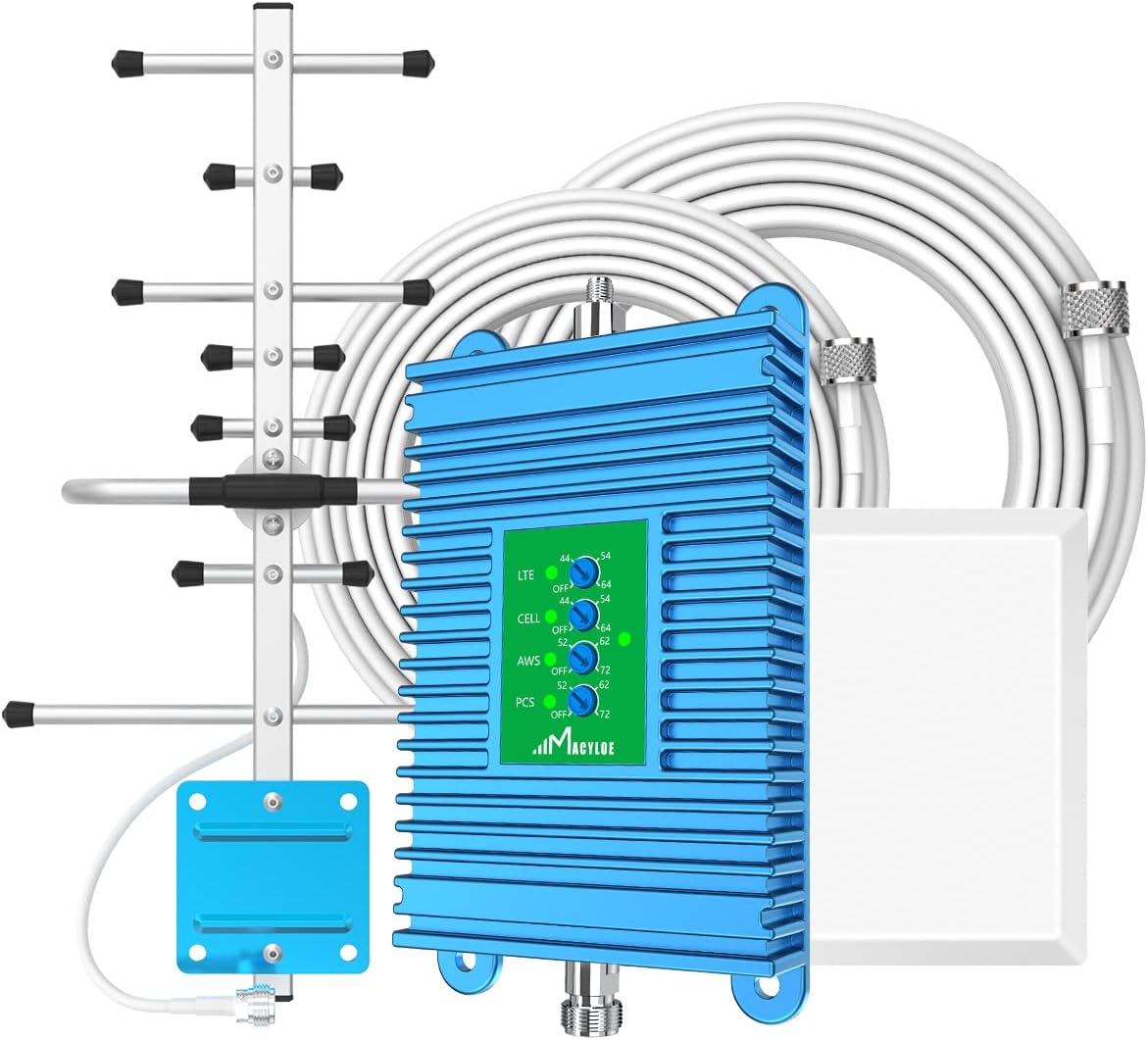 Cell Phone Signal Booster for Home 700/850/1700/1900/2100Mhz GSM 3G/4G/5G CDMA LTE FCC Approved W28228