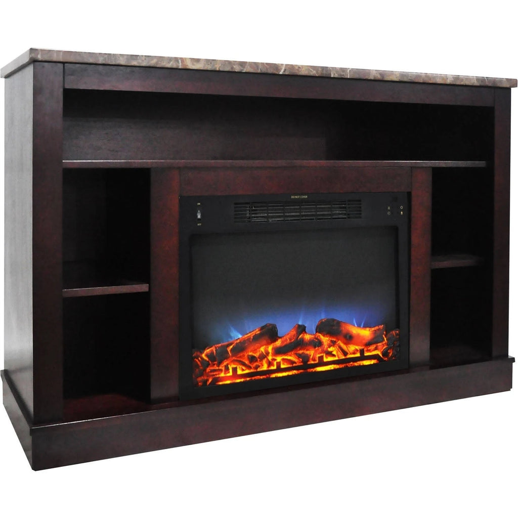 Mahogany Electric Fireplace with Multi-Color LED Insert U12703