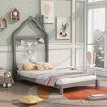 Twin Size Kids Bed with House-Shaped Headboard R85202