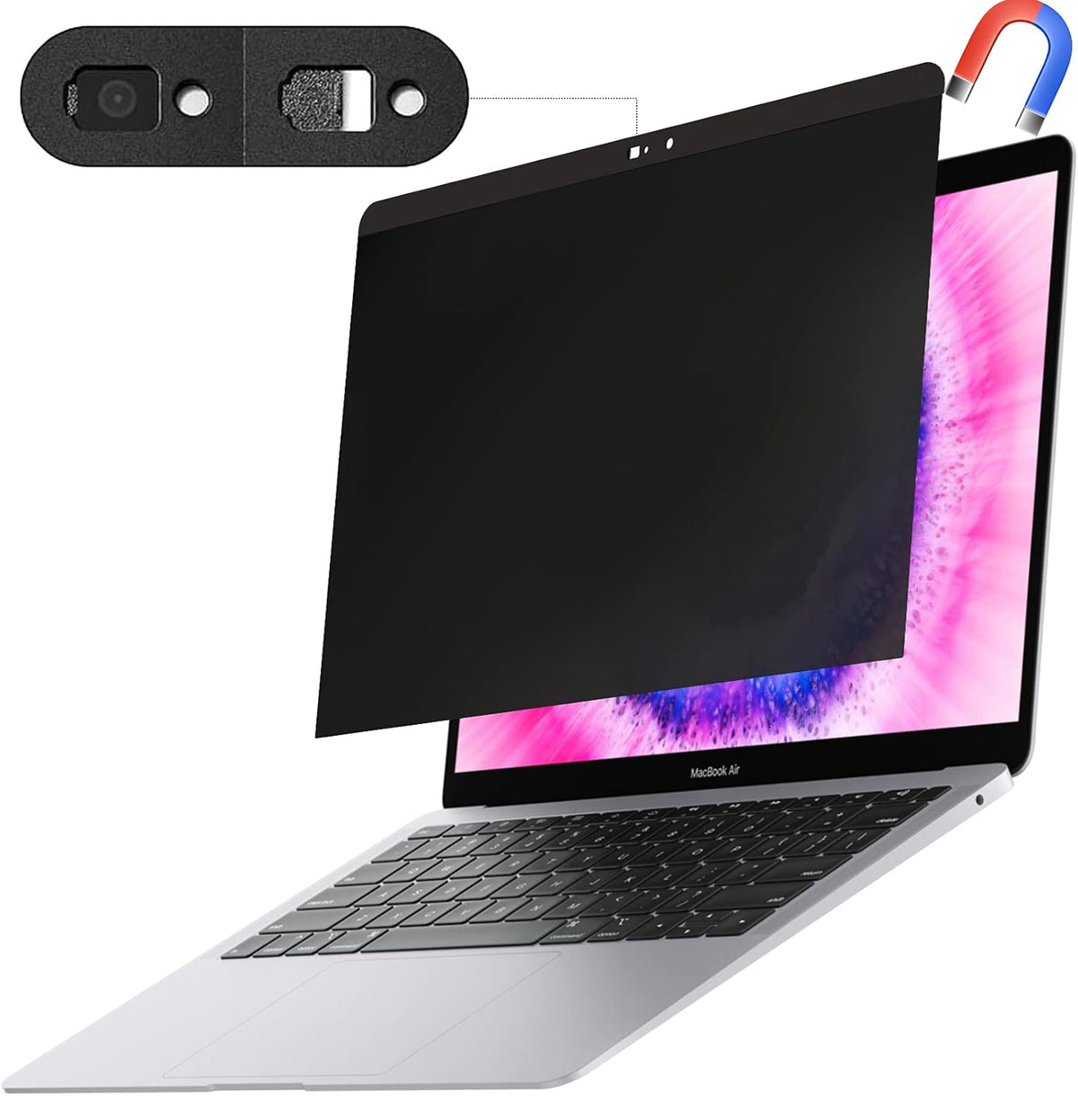Magnetic Removable Anti Glare Blue Light Screen Protector for MacBook Pro 13 Inch with Camera Cover U5080