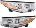 Chrome Headlight Assembly Pair for Toyota Highlander/Hybrid 2014-2015 K79938