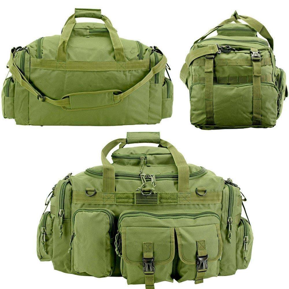 Black Tactical Multi-Pocket Duffel L44740