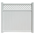 White Vinyl Lattice Top Fence Panel P629048