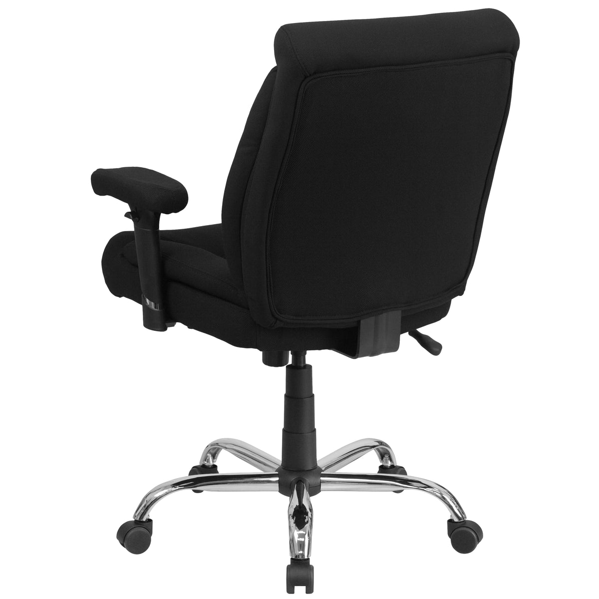 Big & Tall 400 lb. Rated Black Fabric Tufted Swivel Ergonomic Office Chair P2888