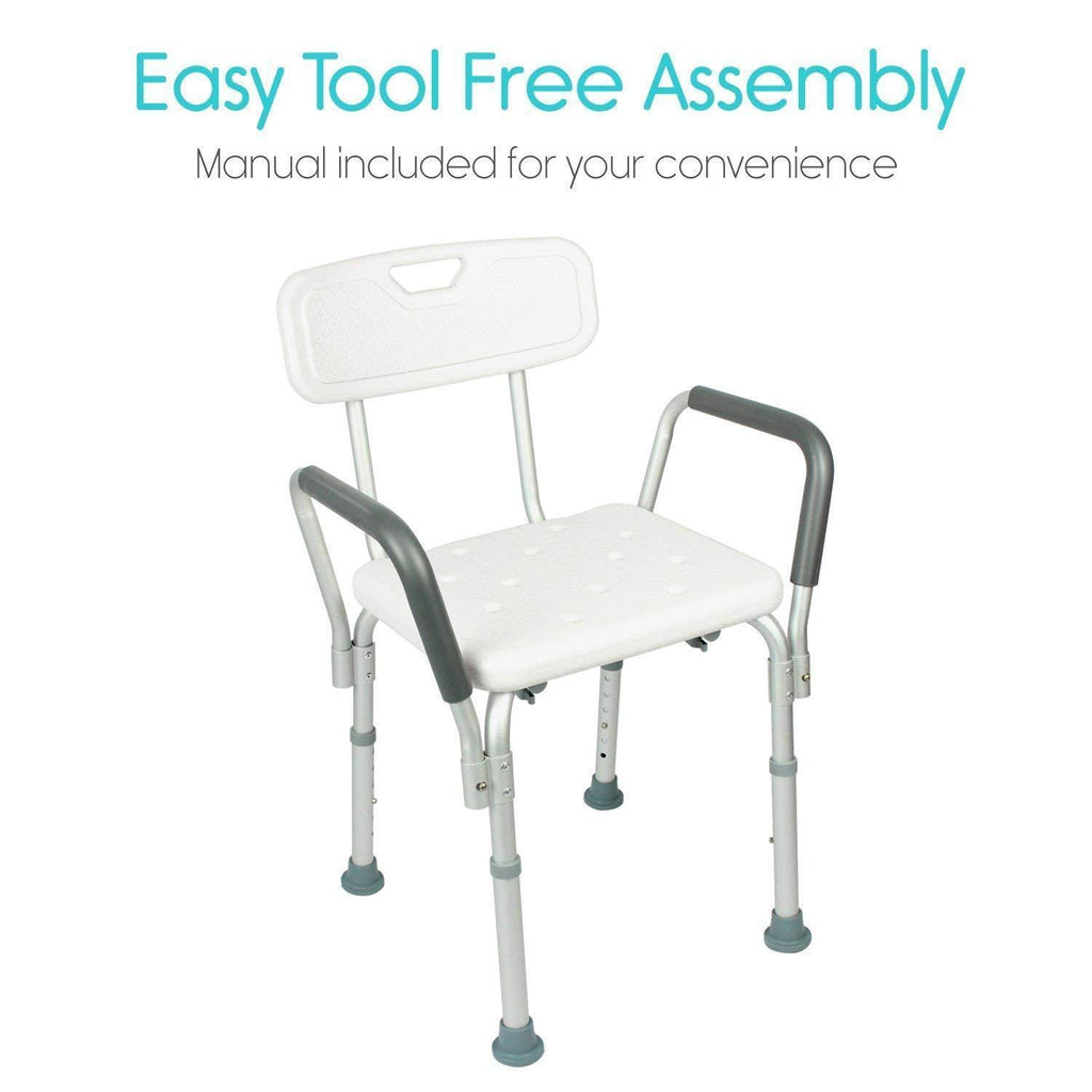 Shower Chair with Back and Arms T389