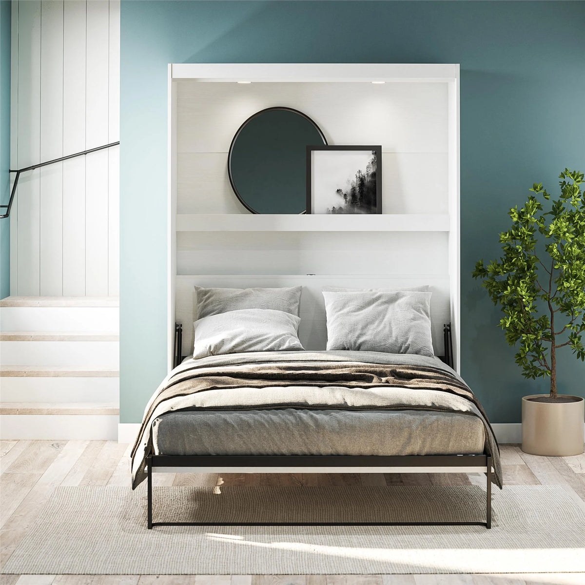 Full Wall Bed with LED Lighting Q3349