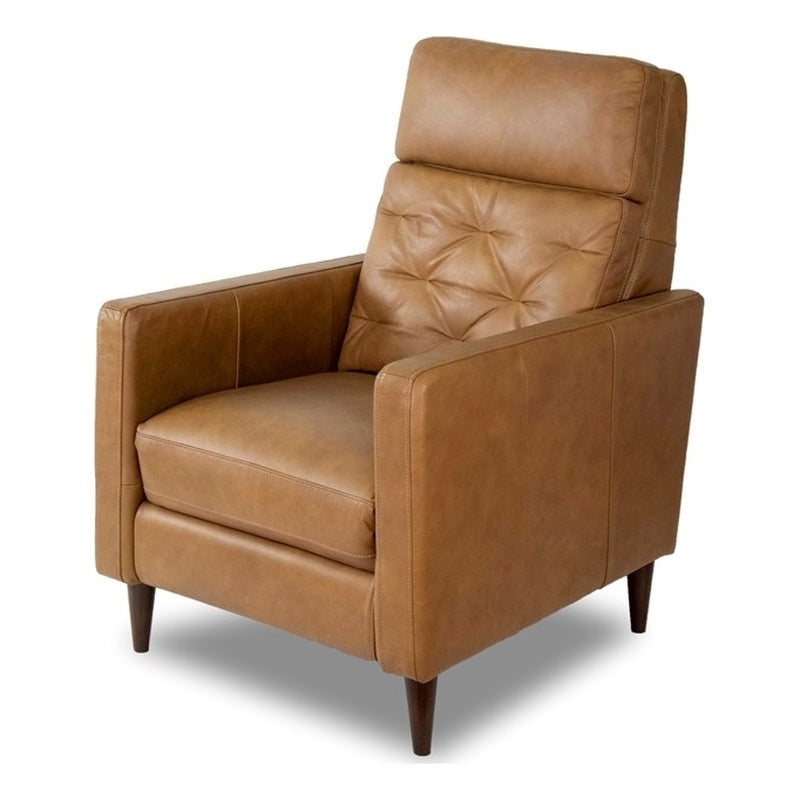Cognac Brown Leather Recliner Set A737