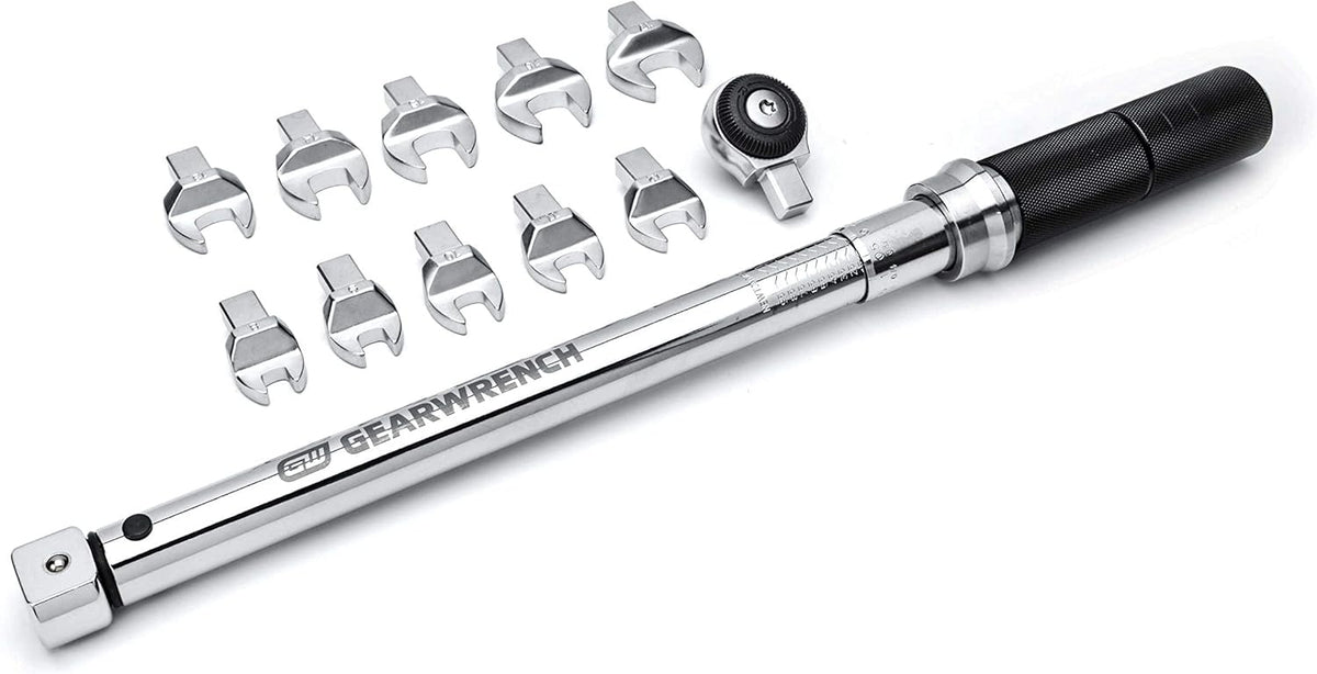 12 Pc. 3/8" Drive Metric Open End Interchangeable Torque Wrench Set R5130
