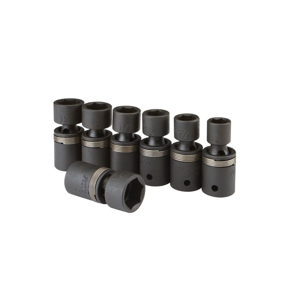 1/2 in. Drive Metric Impact Swivel Socket Set, 7-Piece J312400